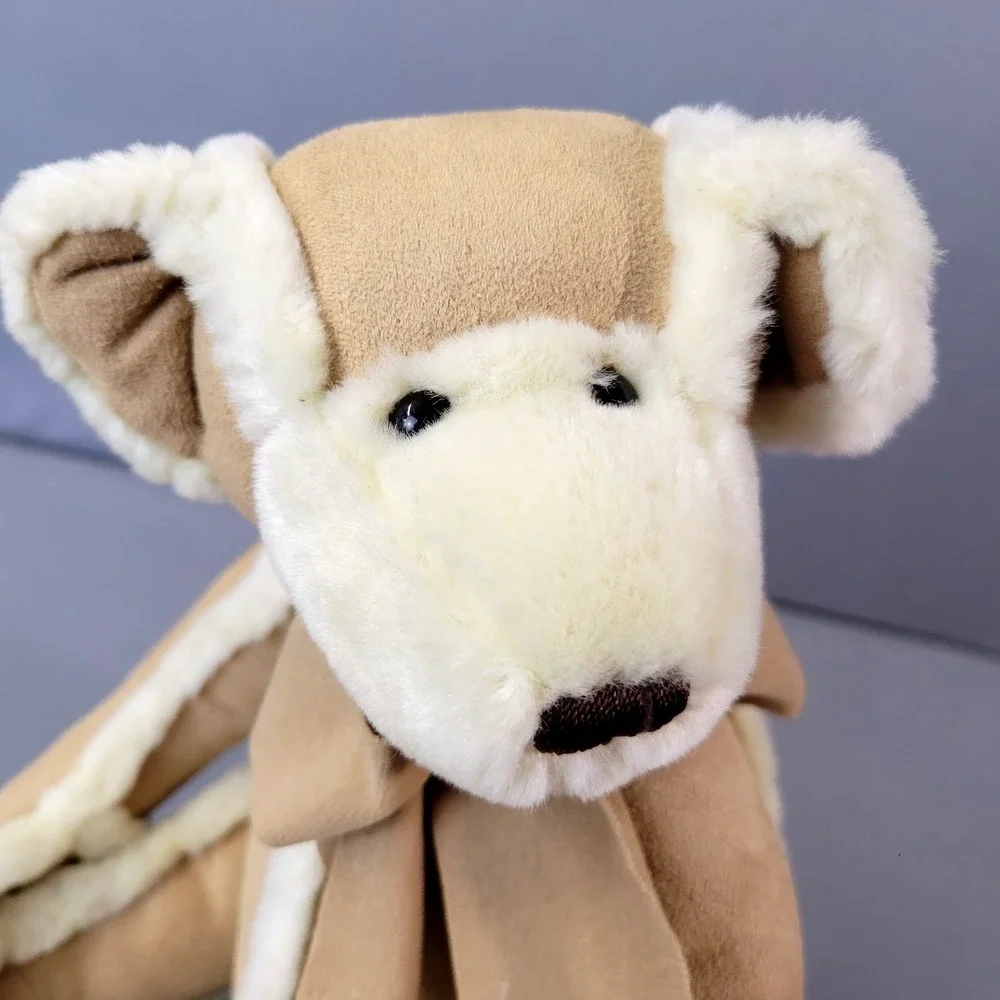 Bath & Body Works Gingerbread Plush Bear Suede Faux Fur Trim Tan Cream 12in